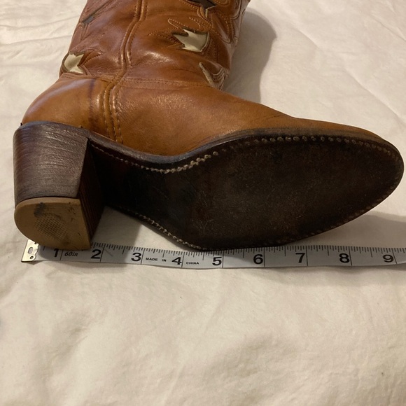 Dingo Vintage Glazed Rust Embroidered Heeled Western Boots - Picture 15 of 16